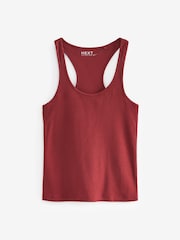 Green/Neutral/Red Ribbed Racer Vests 3 Pack - Image 7 of 9