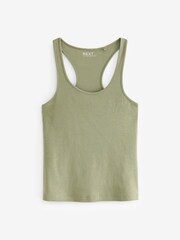 Green/Neutral/Red Ribbed Racer Vests 3 Pack - Image 8 of 9