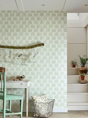 Sanderson Home Green Lyme Leaf Paste The Wall 10.05M Wallpaper - Image 1 of 2