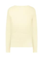 Long Tall Sally Cream Ribbed Boat Neck Top - Image 6 of 6