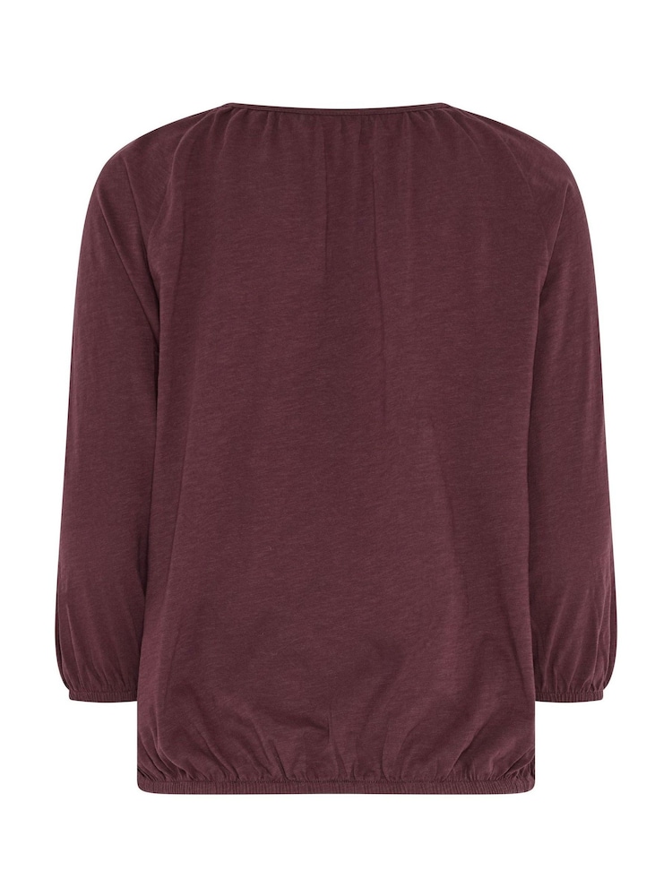 M&Co Purple Button Through Cotton Blouse - Image 3 of 3 M&Co Purple Button Through Cotton Blouse - Image 3 of 3