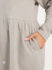Yours Curve Natural Gathered Dress - Image 4 of 6