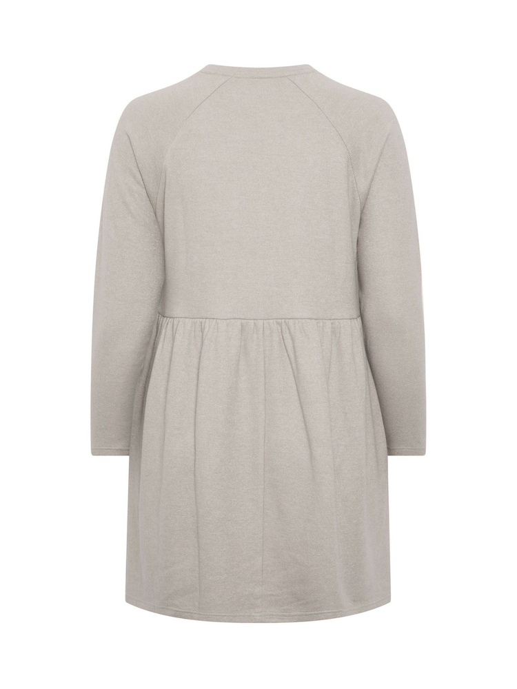 Yours Curve Natural Gathered Dress - Image 6 of 6