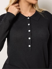 Svart - M&Co Halv Knappslå Jumper - Bild 5 av 7
