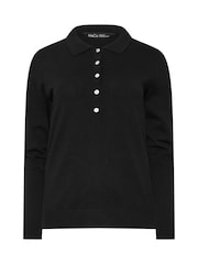 Svart - M&Co Halv Knappslå Jumper - Bild 6 av 7