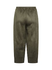 Yours Curve Green Faux Suede Barrel Leg Trousers - Image 6 of 6