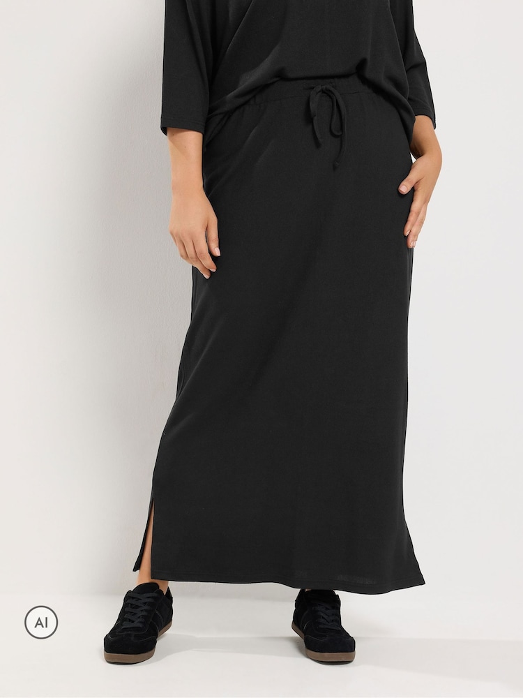 Yours Curve Black Tube Skirt - Image 1 of 6 Yours Curve Black Tube Skirt - Image 1 of 6