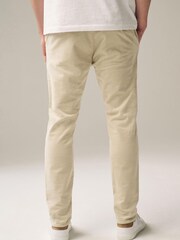 Ecru White Slim Fit Corduroy Chino Trousers - Image 5 of 11