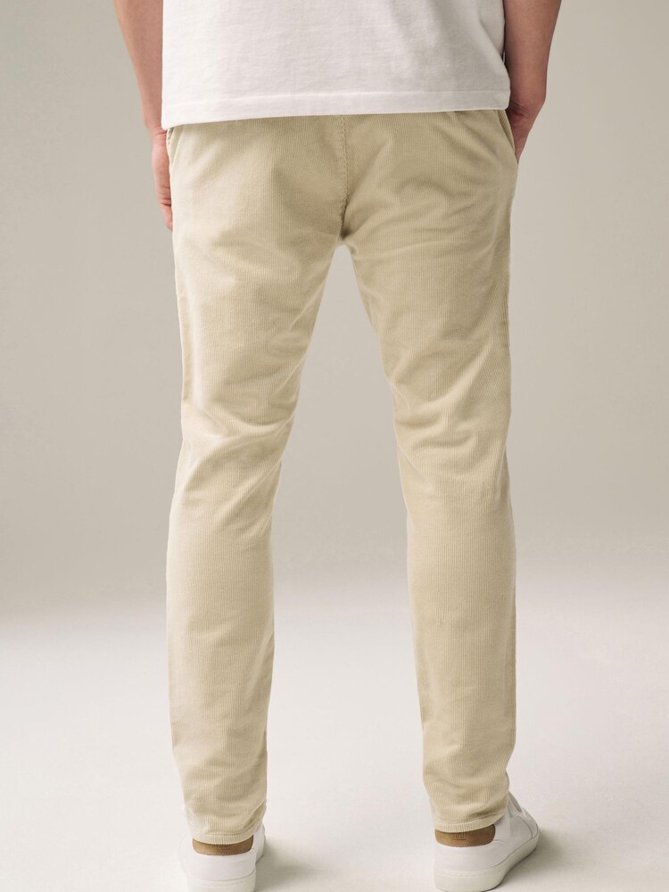 Blanc écru - Pantalon chino slim en velours côtelé - Image 5 of 11