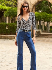 Sosandar Blue Kickflare Jeans - Image 2 of 4