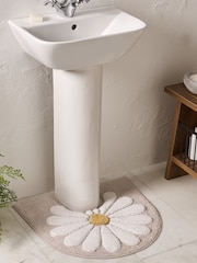 Grey Daisy 100% Cotton Pedestal Mat - Image 1 of 1