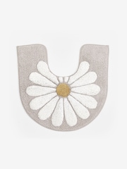 Grey Daisy 100% Cotton Pedestal Mat - Image 3 of 5