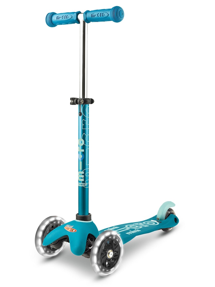Micro Scooter Aqua Blue Mini Deluxe LED Three Wheel Scooter 2-5 Years - Image 2 of 5