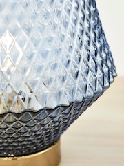 Navy/Gold Battery Operated Medium Tapered Ambient Lamp - Image 2 of 6