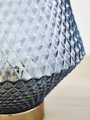 Navy/Gold Battery Operated Medium Tapered Ambient Lamp - Image 3 of 6