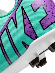 Nike Jr. Green Kids Mercurial Vapor 15 Club Firm Ground Football Boots - Image 10 of 11