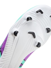 Nike Jr. Green Kids Mercurial Vapor 15 Club Firm Ground Football Boots - Image 11 of 11