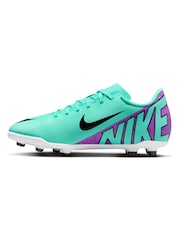 Nike Jr. Green Kids Mercurial Vapor 15 Club Firm Ground Football Boots - Image 2 of 11
