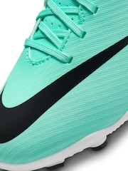 Nike Jr. Green Kids Mercurial Vapor 15 Club Firm Ground Football Boots - Image 9 of 11