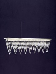 Searchlight Clear Icea LED Crystal Ceiling Light Bar - Image 1 of 2