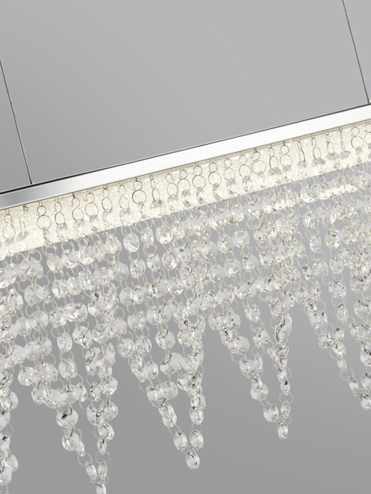 Searchlight Clear Icea LED Crystal Ceiling Light Bar - Image 2 of 2