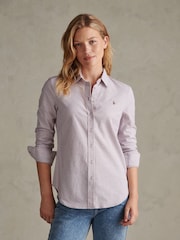 Röd - U.S. Polo Assn. Stripe Stretch Classic Fit Oxford Shirt - Bild 1 av 7