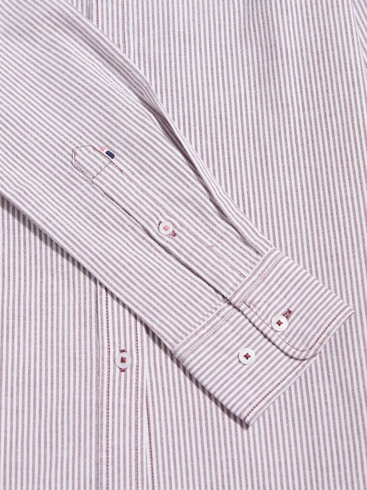 Röd - U.S. Polo Assn. Stripe Stretch Classic Fit Oxford Shirt - Bild 7 av 7