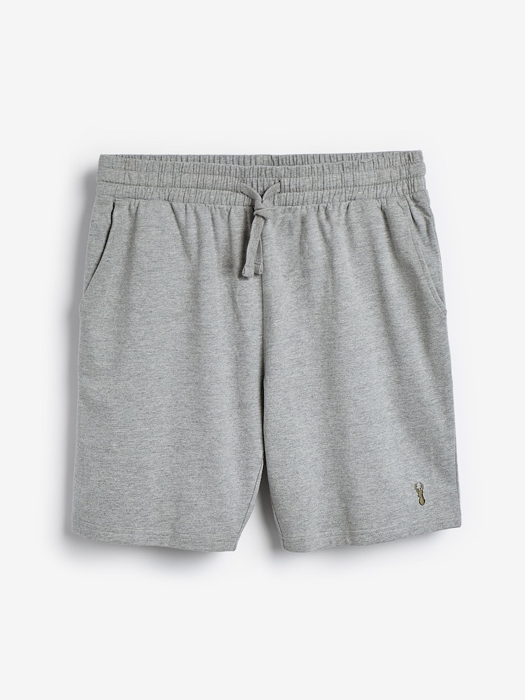 Blue/Grey Lightweight 100% Cotton Joggers Shorts 2 Pack - Image 9 of 9