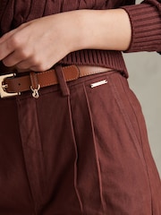 브라운 - U.S. Polo Assn. 풀랭스 와이드 레그 바지 - 8의 이미지 2