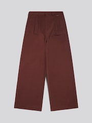 브라운 - U.S. Polo Assn. 풀랭스 와이드 레그 바지 - 8의 이미지 6