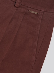 브라운 - U.S. Polo Assn. 풀랭스 와이드 레그 바지 - 8의 이미지 8