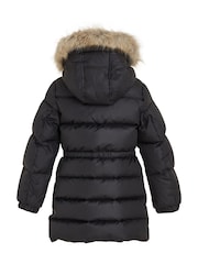 Tommy Hilfiger Black Kids Long Down Jacket - Image 5 of 6