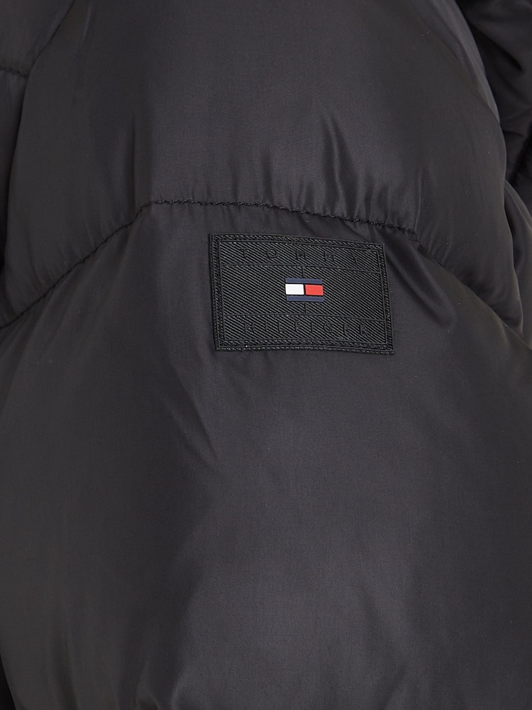 Tommy Hilfiger Black Kids Long Down Jacket - Image 6 of 6