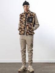 Religion Brown Relaxed Fit Extra Warm Borg Fleece Gilet - Image 4 of 5