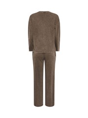 PixieGirl Petite Brown Acid Wash Top & Wide Leg Joggers Set - Image 7 of 7