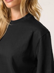 PixieGirl Petite Black T-Shirt & Wide Leg Joggers Set - Image 3 of 6