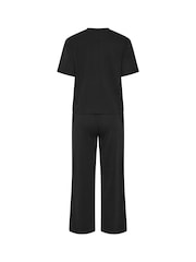 PixieGirl Petite Black T-Shirt & Wide Leg Joggers Set - Image 6 of 6