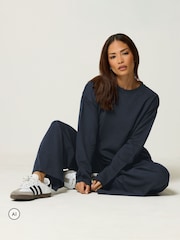 PixieGirl Petite Blue Sweat Jersey Top & Joggers Set - Image 3 of 6