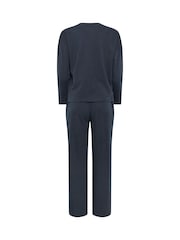 PixieGirl Petite Blue Sweat Jersey Top & Joggers Set - Image 6 of 6