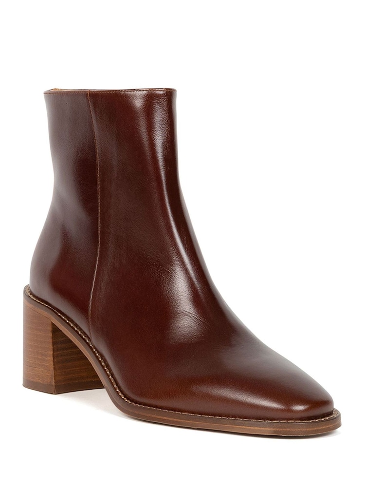 Bobbies Brown Mid-Heeled Ankle Boots - Image 2 of 5 Bobbies Brown Mid-Heeled Ankle Boots - Image 2 of 5