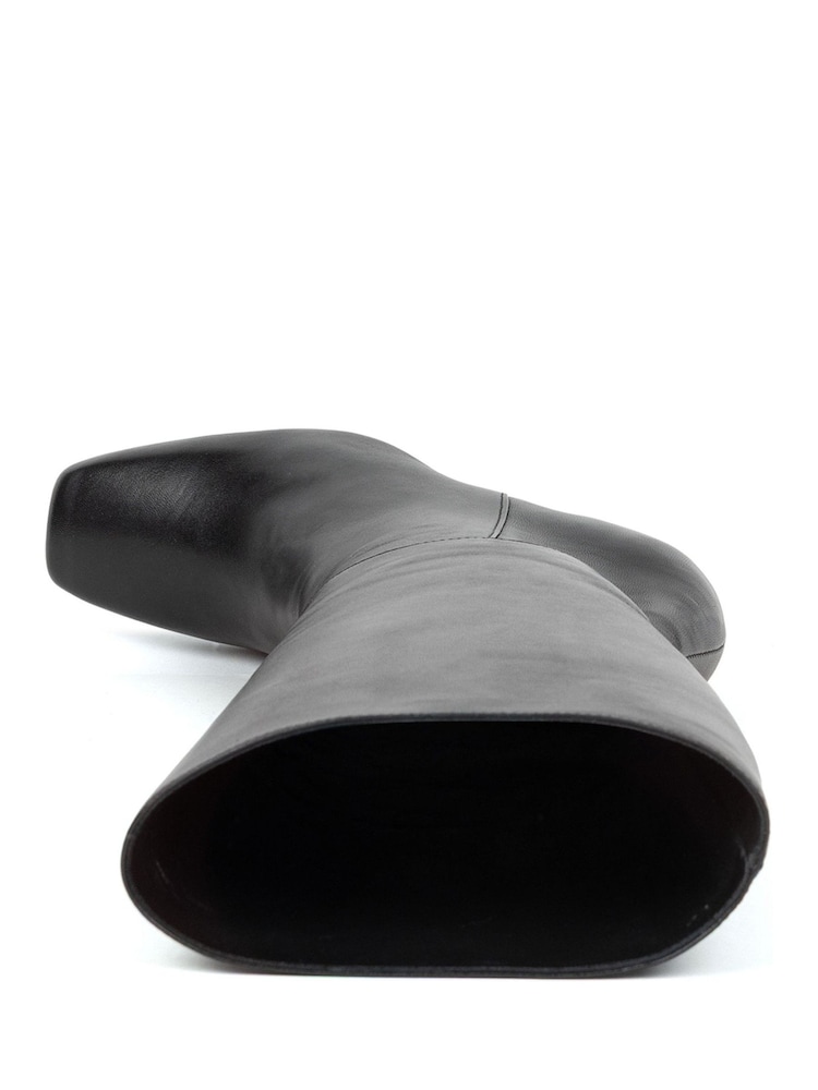 Bobbies Black Wedge Knee High Boots - Image 2 of 3 Bobbies Black Wedge Knee High Boots - Image 2 of 3