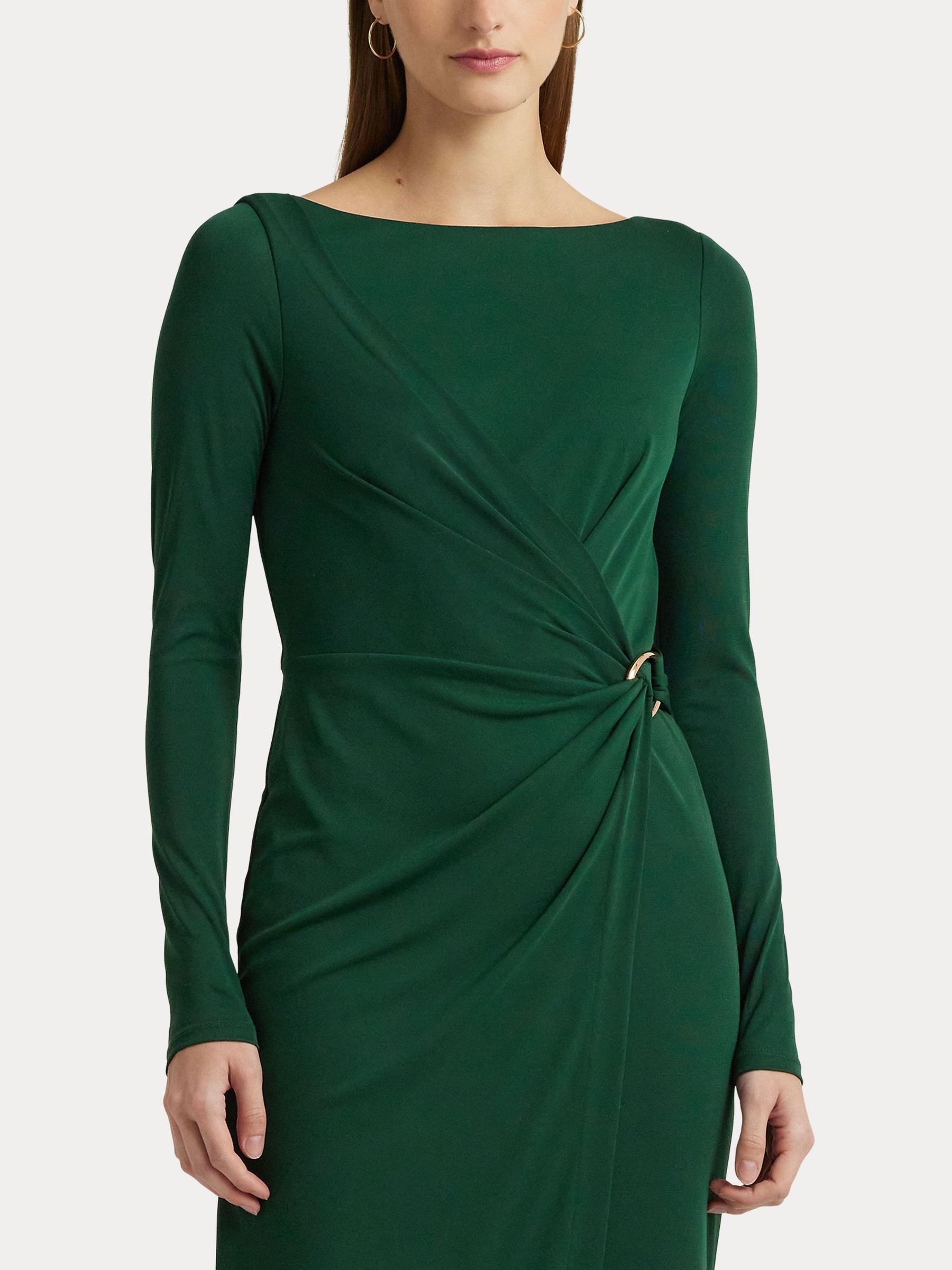 Ralph lauren green wrap dress store