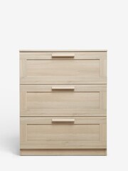 Oak Effect Flynn 3 Drawer Chest of Drawers - Image 2 of 7