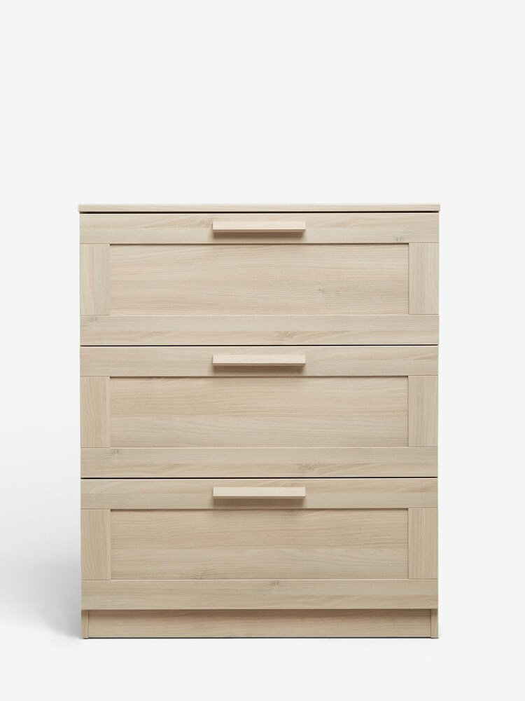 Oak Effect Flynn 3 Drawer Chest of Drawers - Image 2 of 7