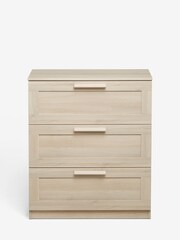 Oak Effect Flynn 3 Drawer Chest of Drawers - Image 5 of 7
