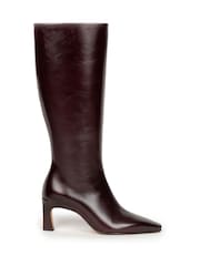 Bobbies Red High-Heeled Knee High Boots - Image 1 of 5