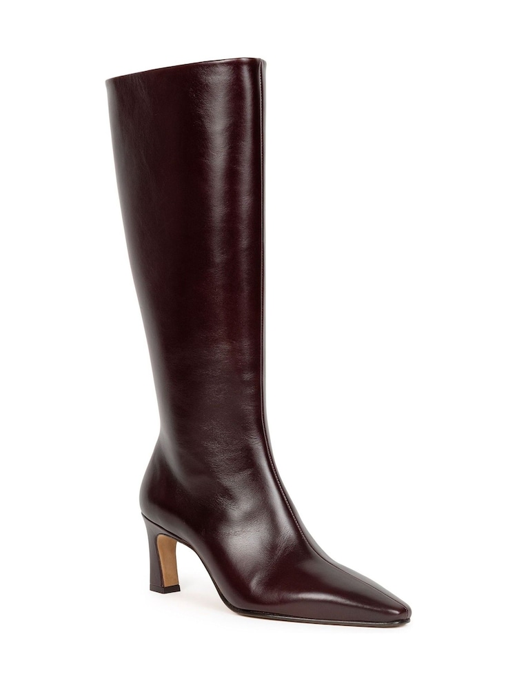 Bobbies Red High-Heeled Knee High Boots - Image 2 of 5 Bobbies Red High-Heeled Knee High Boots - Image 2 of 5