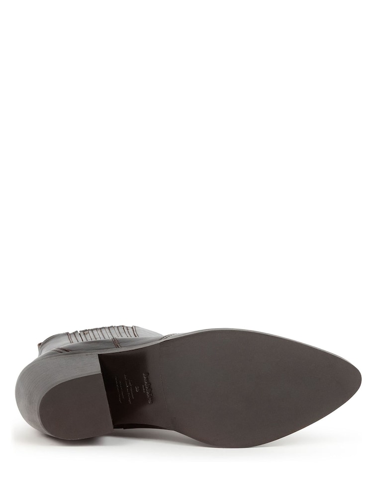 Bobbies Brown Santiag-Style Ankle Boots - Image 2 of 4