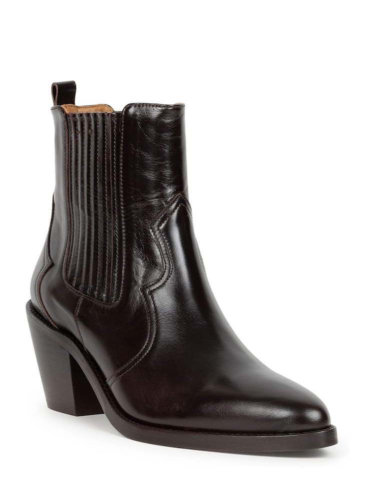 Bobbies Brown Santiag-Style Ankle Boots - Image 4 of 4