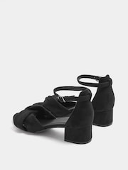 Yours Curve Black Wide Fit Twist Block Heels In Extra-Wide - Image 4 of 5